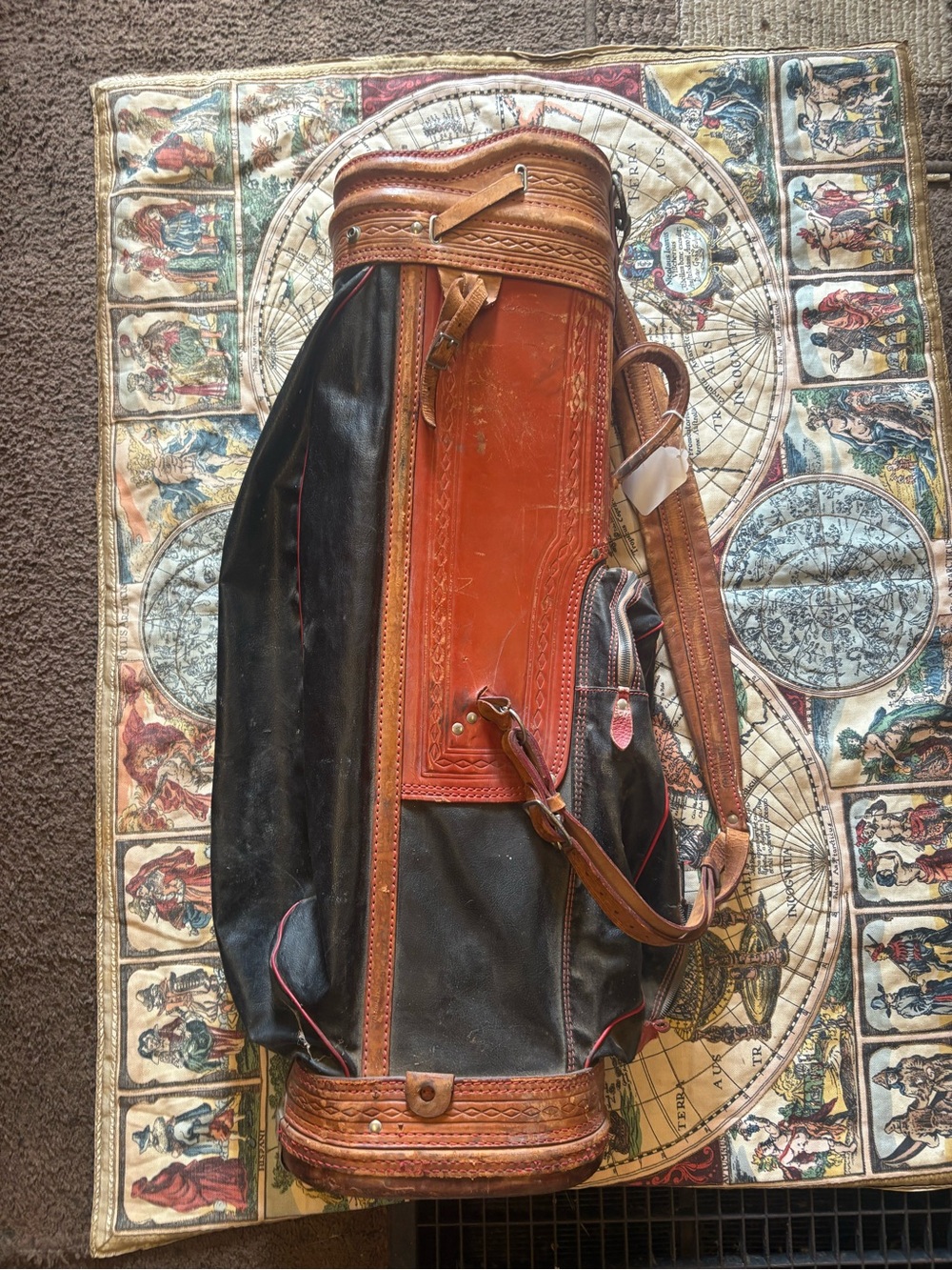 Burton Black and Brown Leather-Trim Duffel Bag